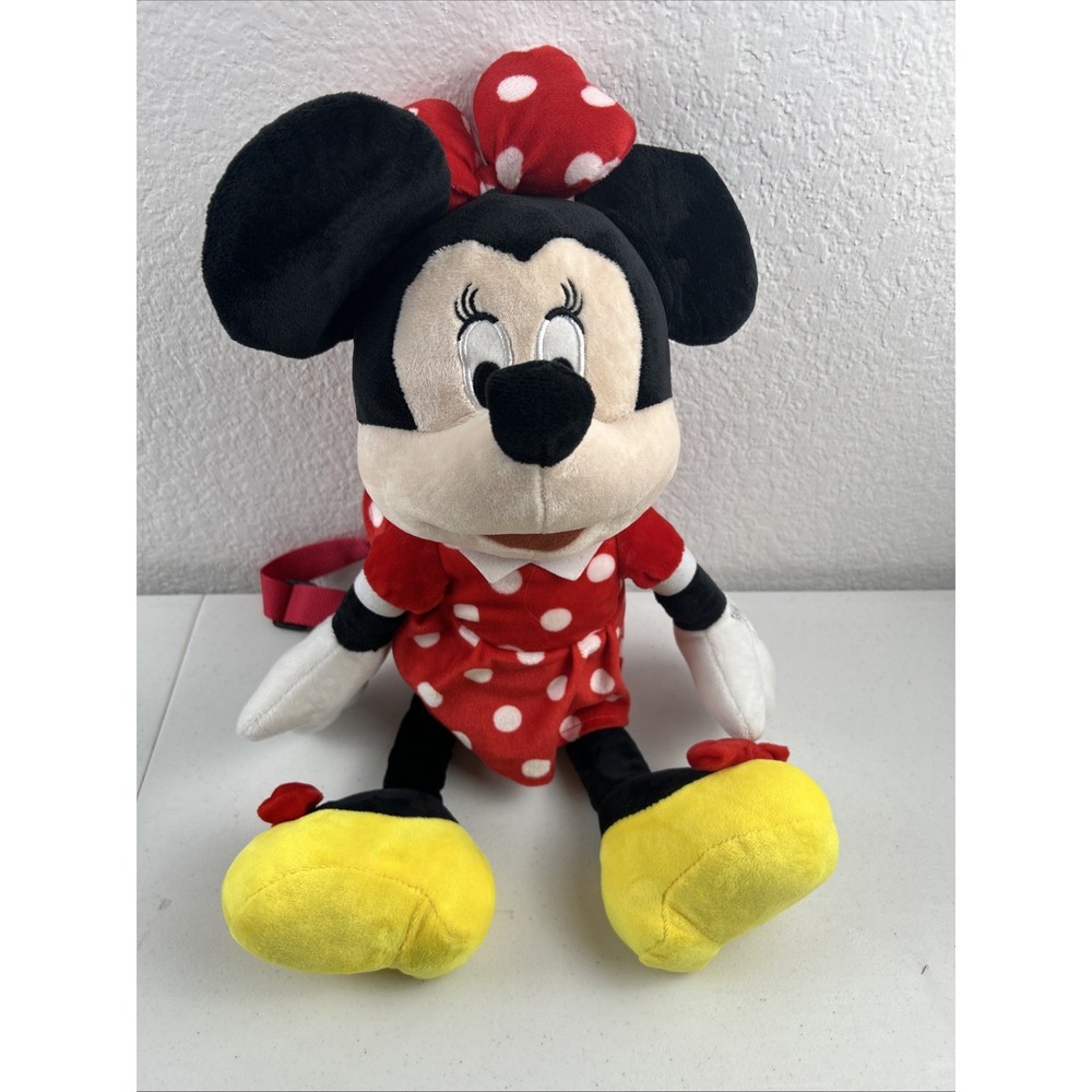 Disney Minnie Mouse Backpack Plush Toy Stuffed Animal Kids Collectible 20"